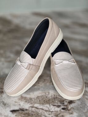 Women's Island Surf FOM Gia Slip-on Loafer Sneaker Size 9 Taupe Stripe